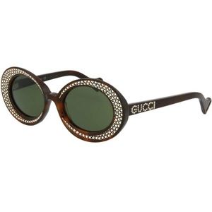 Gucci embellished circular sunglasses with cover